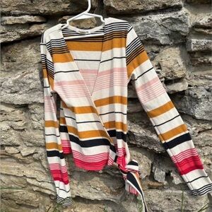 Billabong Striped Multicolor Wrap Top